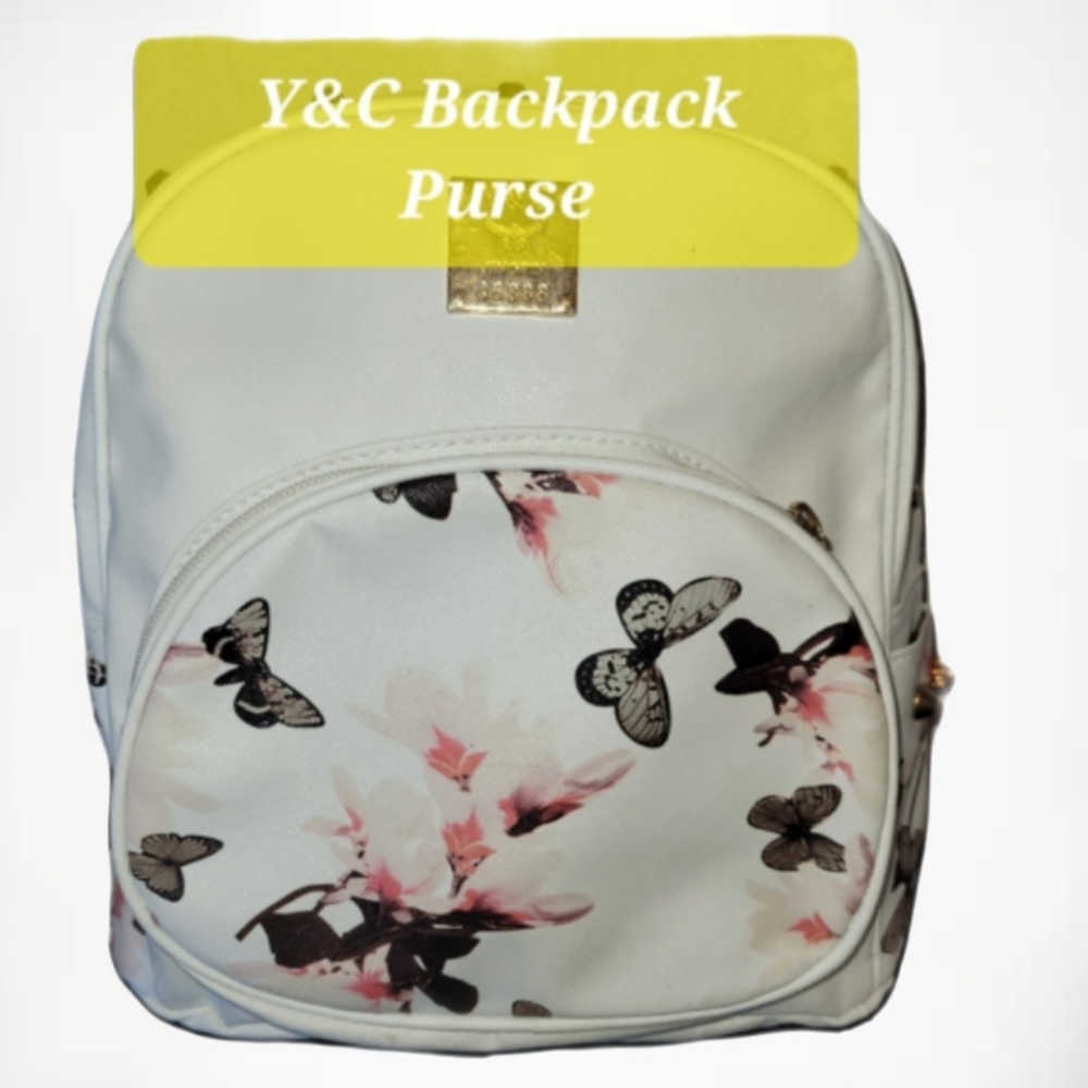 Mini-Backback Purse by Y&C flower butterflies